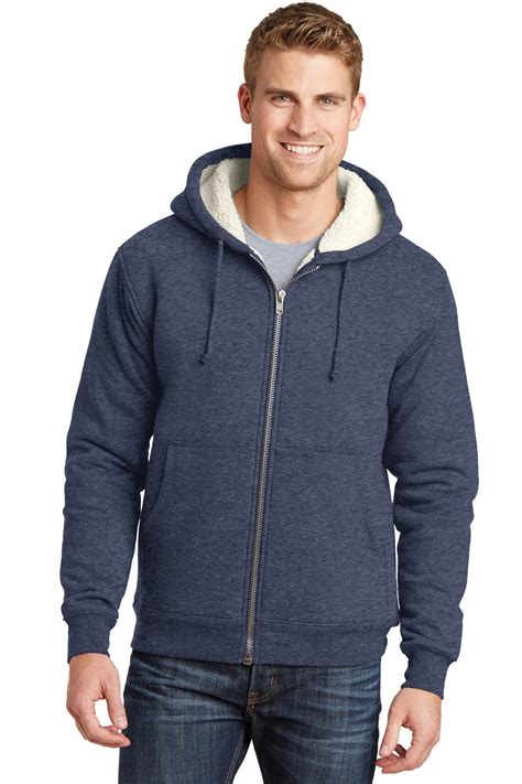 heavyweight sherpa fleece hooded jacket